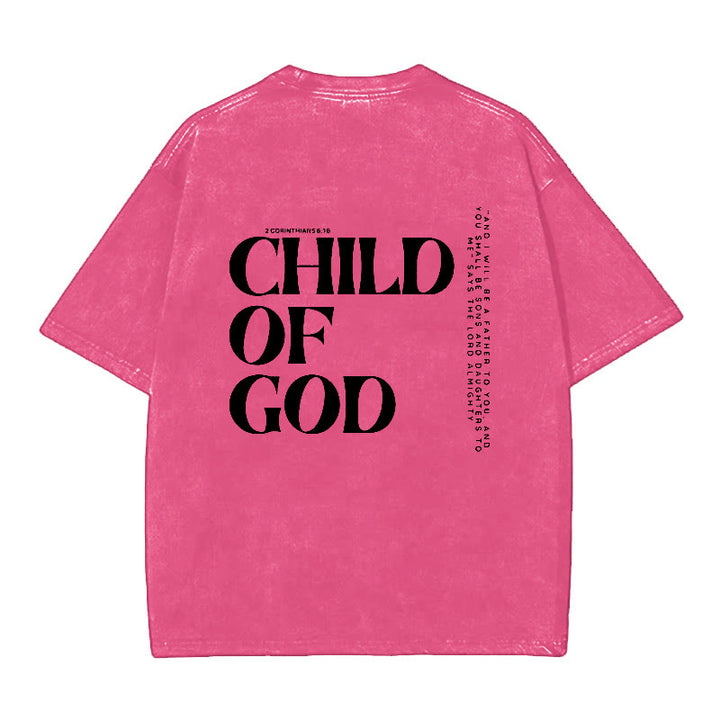 Christianartworkshop Child of God Graphic T-Shirt - Pink - 5XL - image 10