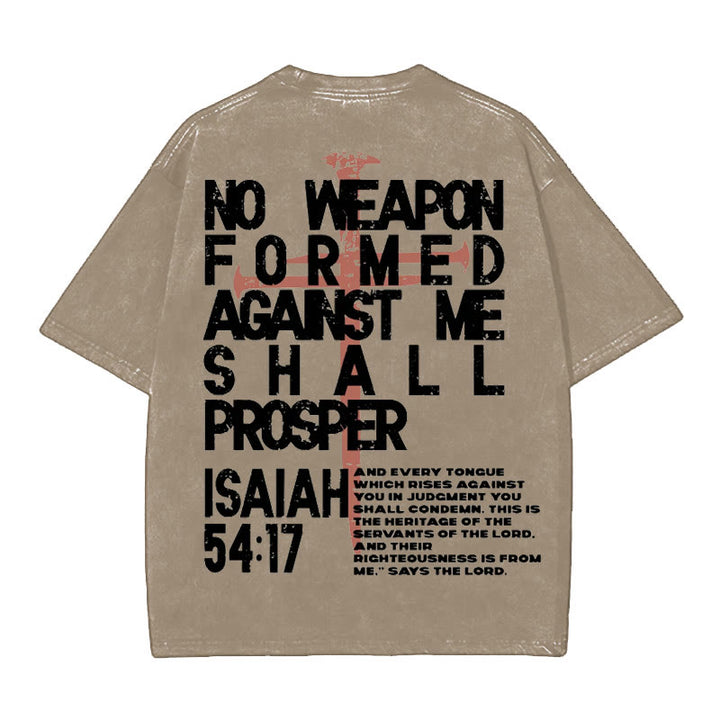 Christianartworkshop No Weapon Formed Against Me T-Shirt - Brown - 5XL - image 7