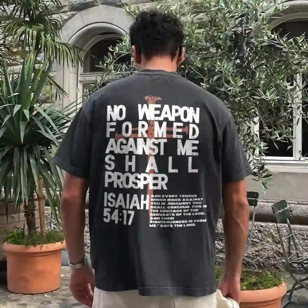 Christianartworkshop No Weapon Formed Against Me T-Shirt - image 2