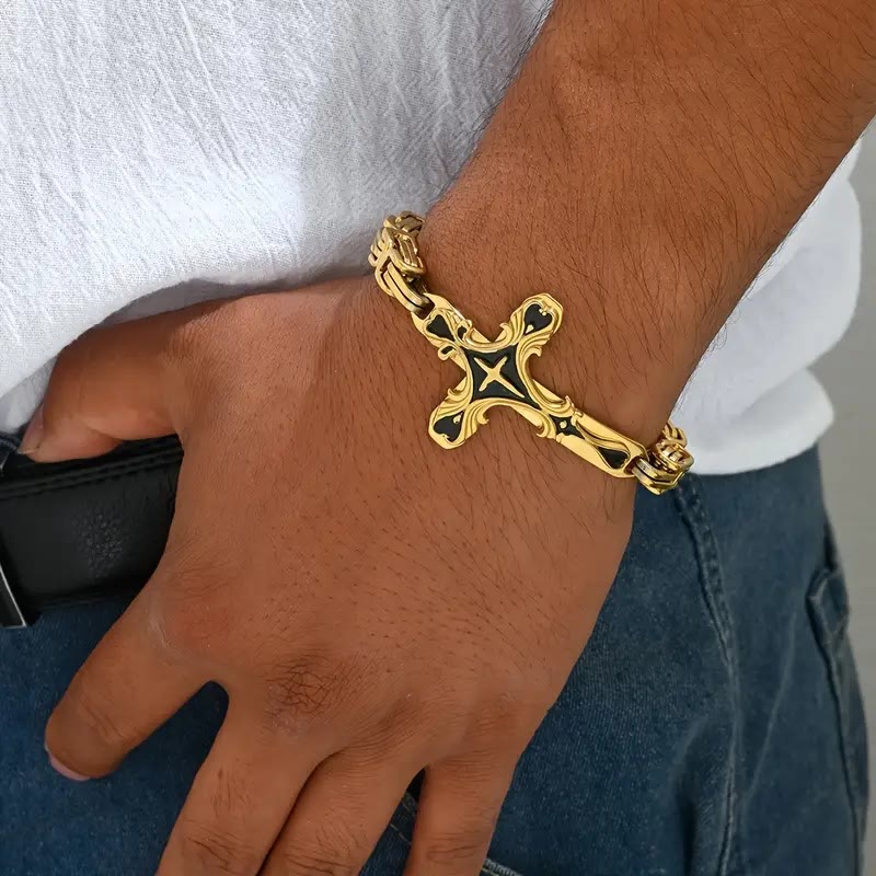 Christianartworkshop Iron & Faith Men's Bracelet: Strength and Redemption in Every Link - image 1