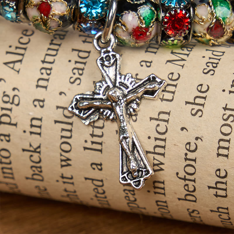 Christianartworkshop Handcrafted Cloisonné Beads Timeless Faith Bracelet: A Testament of Christ's Presence - image 7