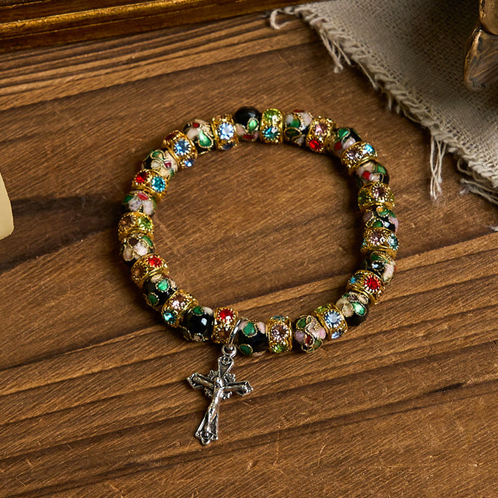 Christianartworkshop Handcrafted Cloisonné Beads Timeless Faith Bracelet: A Testament of Christ's Presence - image 14