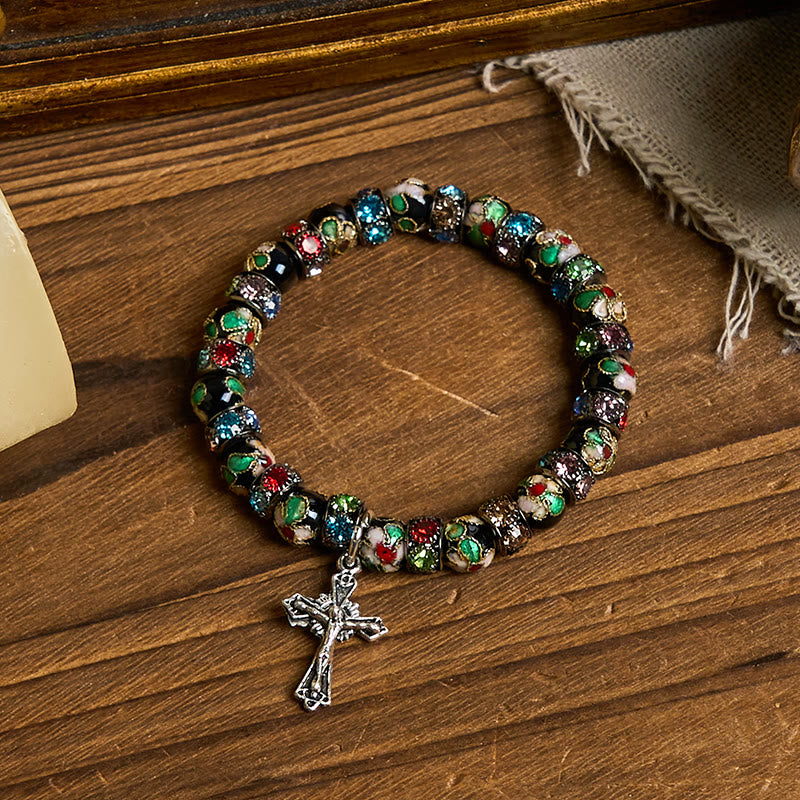 Christianartworkshop Handcrafted Cloisonné Beads Timeless Faith Bracelet: A Testament of Christ's Presence - image 13