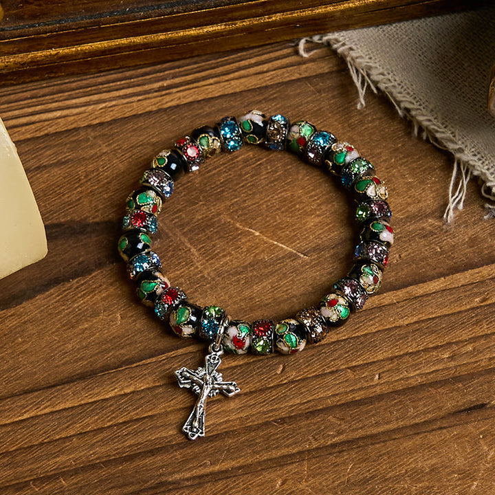 Christianartworkshop Handcrafted Cloisonné Beads Timeless Faith Bracelet: A Testament of Christ's Presence - image 13
