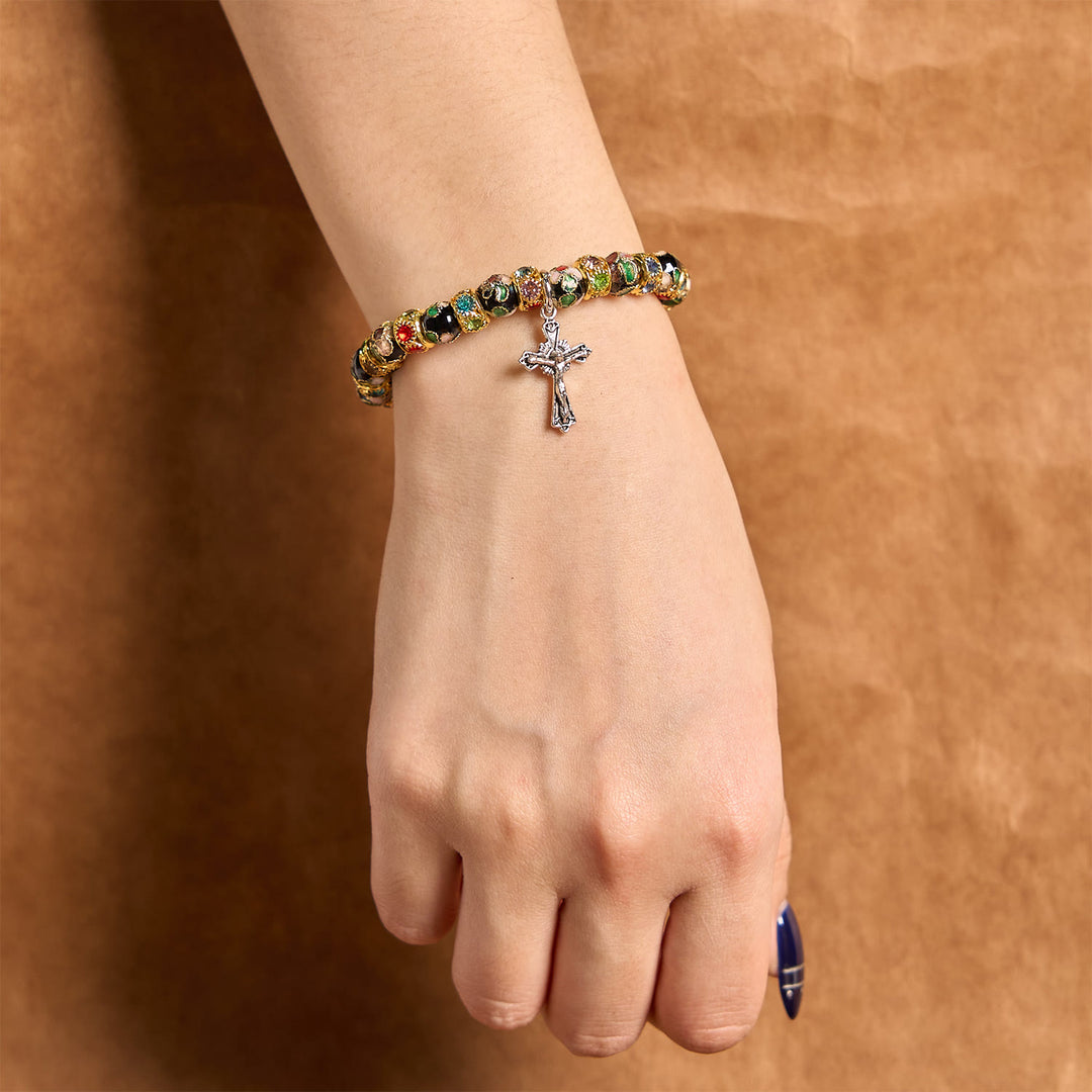 Christianartworkshop Handcrafted Cloisonné Beads Timeless Faith Bracelet: A Testament of Christ's Presence - image 12