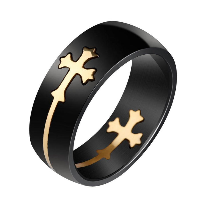Christianartworkshop JESUS & Cross Ring - A Fusion of Fashion and Faith - UK Size Z（US 13） - image 0