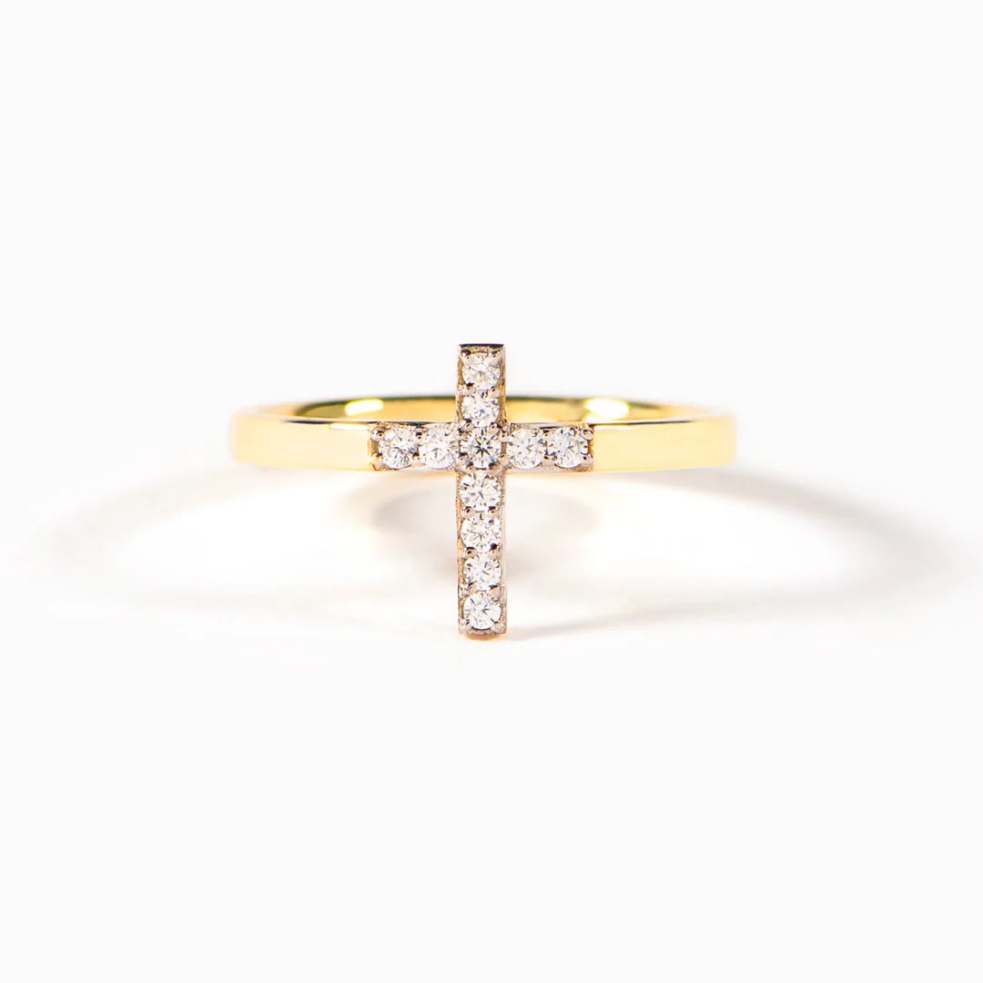 Christianartworkshop 925 Silver Cross & "Trust God" Ring: Symbols of Hope - image 3