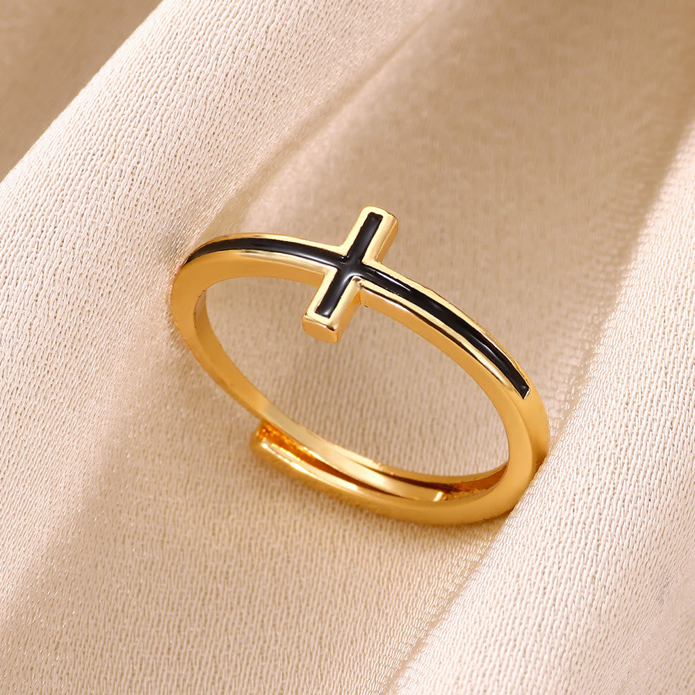 Christianartworkshopthe The 4 styles Cross Golden Ring: A Symbol of Elegance and Faith - Style - image 0
