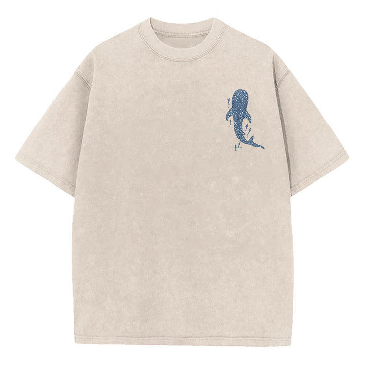Christianartworkshop I Will Be With You Double Sided Washed Christian T-shirt