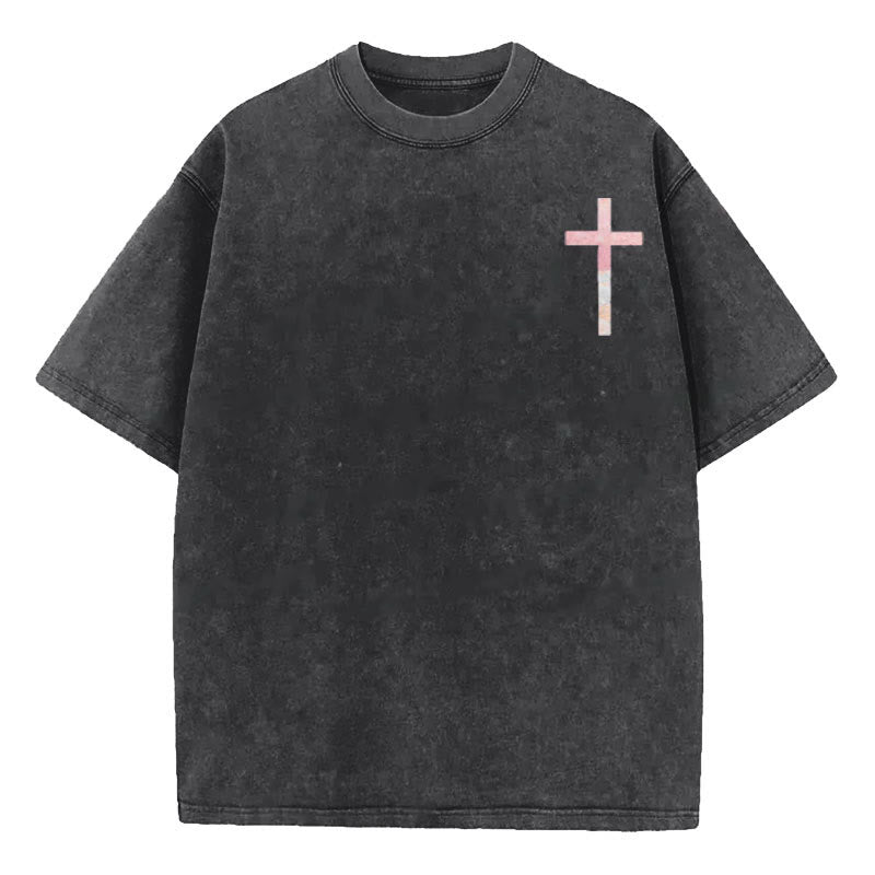 Christianartworkshop His Mercies Are New Double Sided Unisex Washed Christian T-Shirt