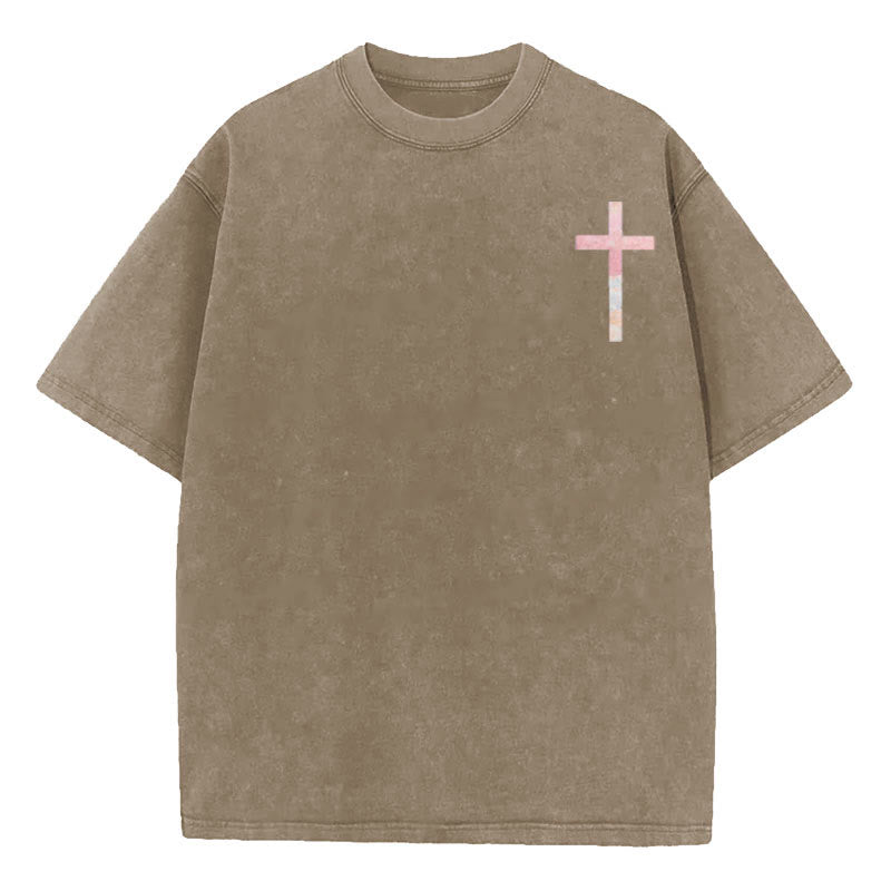 Christianartworkshop His Mercies Are New Double Sided Unisex Washed Christian T-Shirt