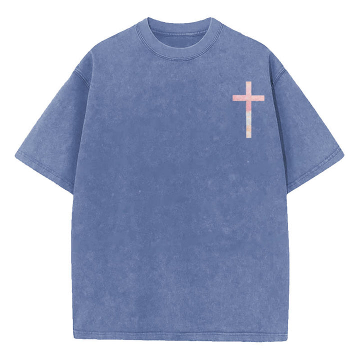 Christianartworkshop His Mercies Are New Double Sided Unisex Washed Christian T-Shirt