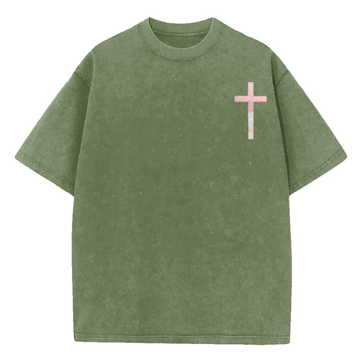 Christianartworkshop His Mercies Are New Double Sided Unisex Washed Christian T-Shirt