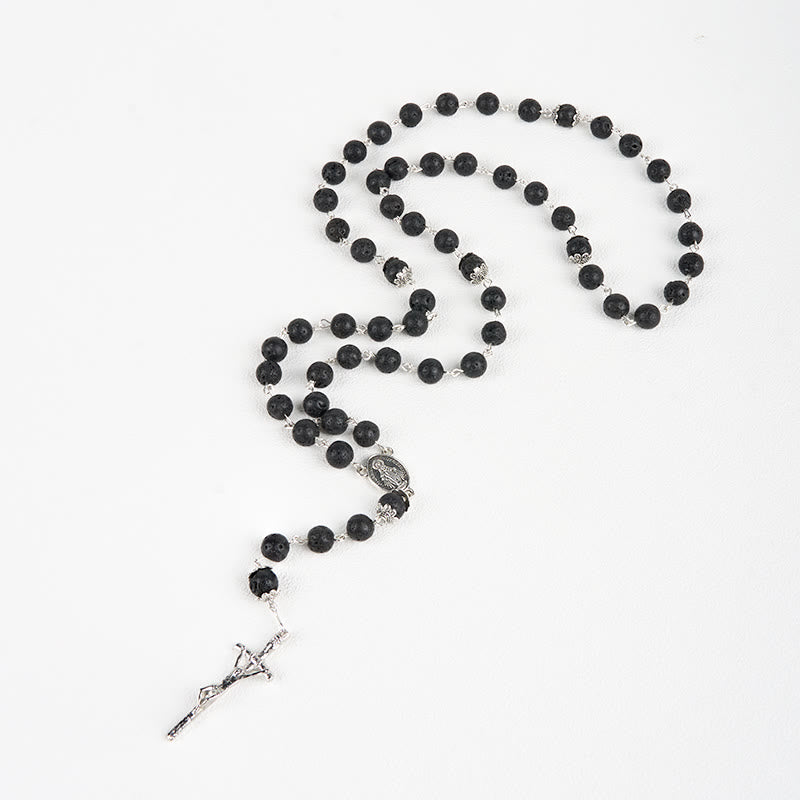 Christianartworkshop Volcanic Pulse Rosary: A Devotional Thread Woven with Christ's Love