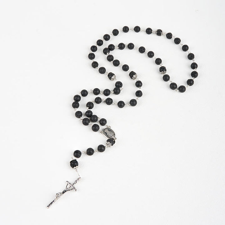 Christianartworkshop Volcanic Pulse Rosary: A Devotional Thread Woven with Christ's Love