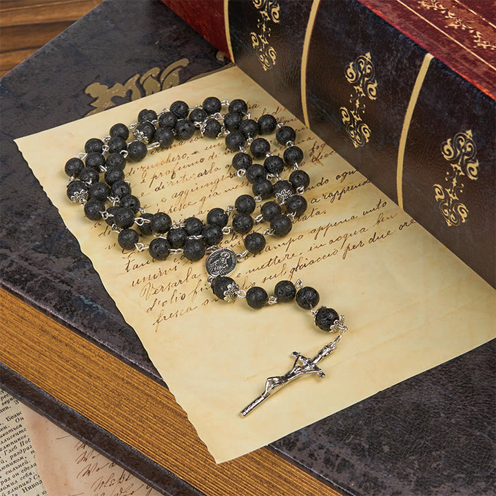 Christianartworkshop Volcanic Pulse Rosary: A Devotional Thread Woven with Christ's Love