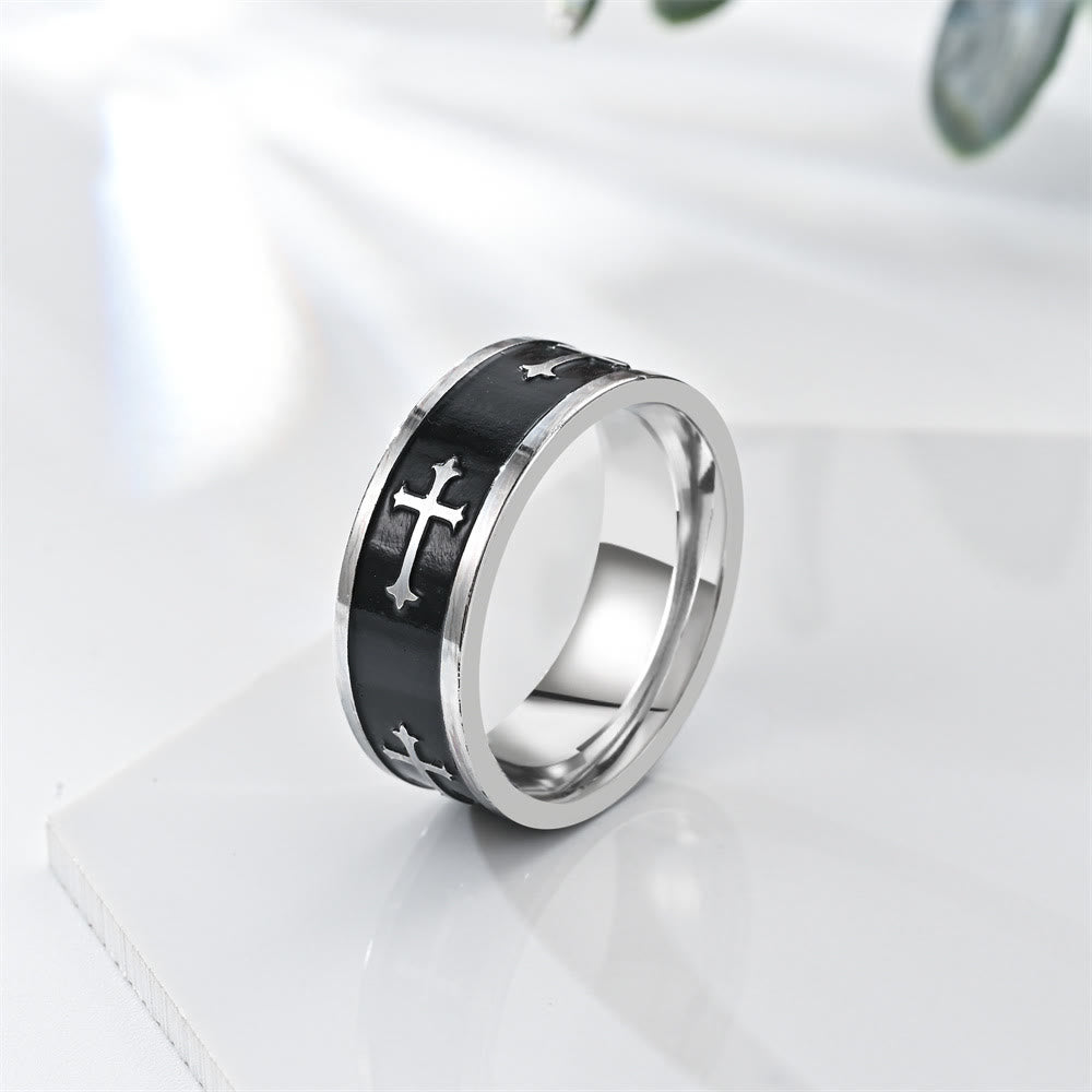 Christianartworkshop The Modern&Minimalist Style Cross Ring: A Symbol of Faith and Style - image 1