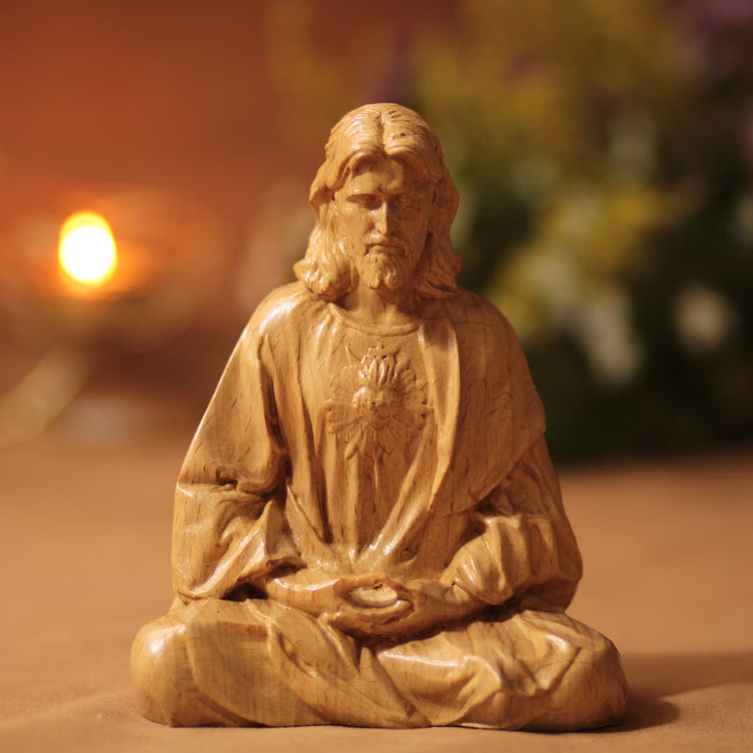 Christianartworkshop Sacred Heart of Jesus Resin Easter Dekstop Decor Ornament - Jesus Ornament 5.9'' - image 0