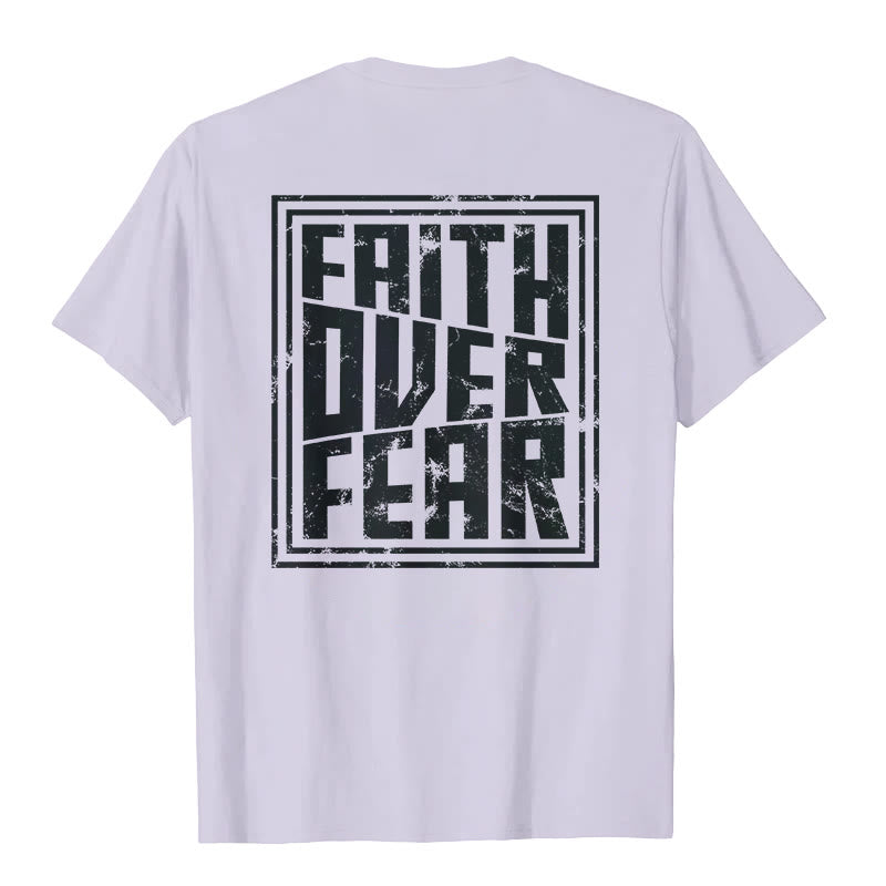 Christianartworkshop Faith Over Fear T-Shirt - Purple - 2XL - image 14