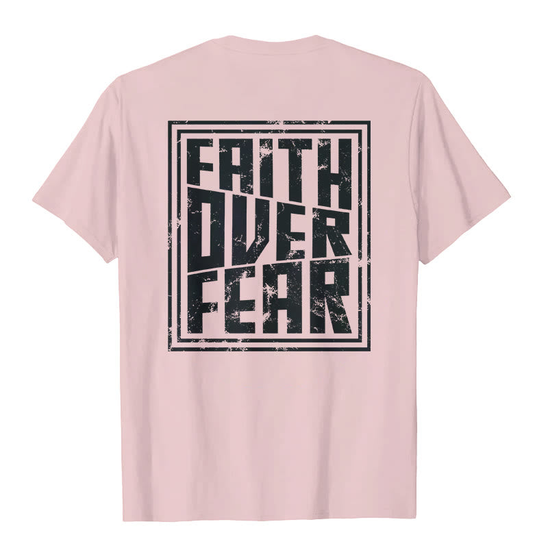 Christianartworkshop Faith Over Fear T-Shirt - Pink - 2XL - image 8