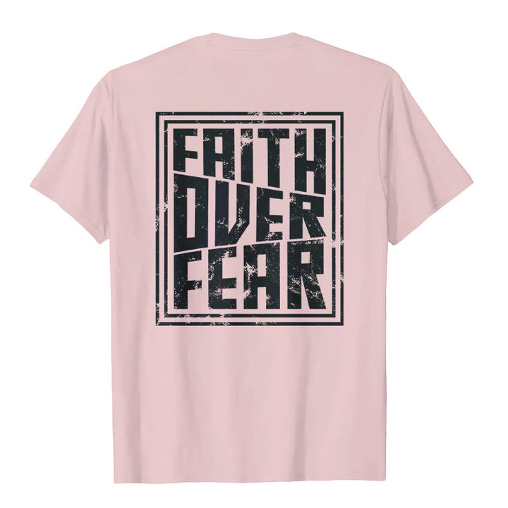 Christianartworkshop Faith Over Fear T-Shirt - Pink - 2XL - image 8