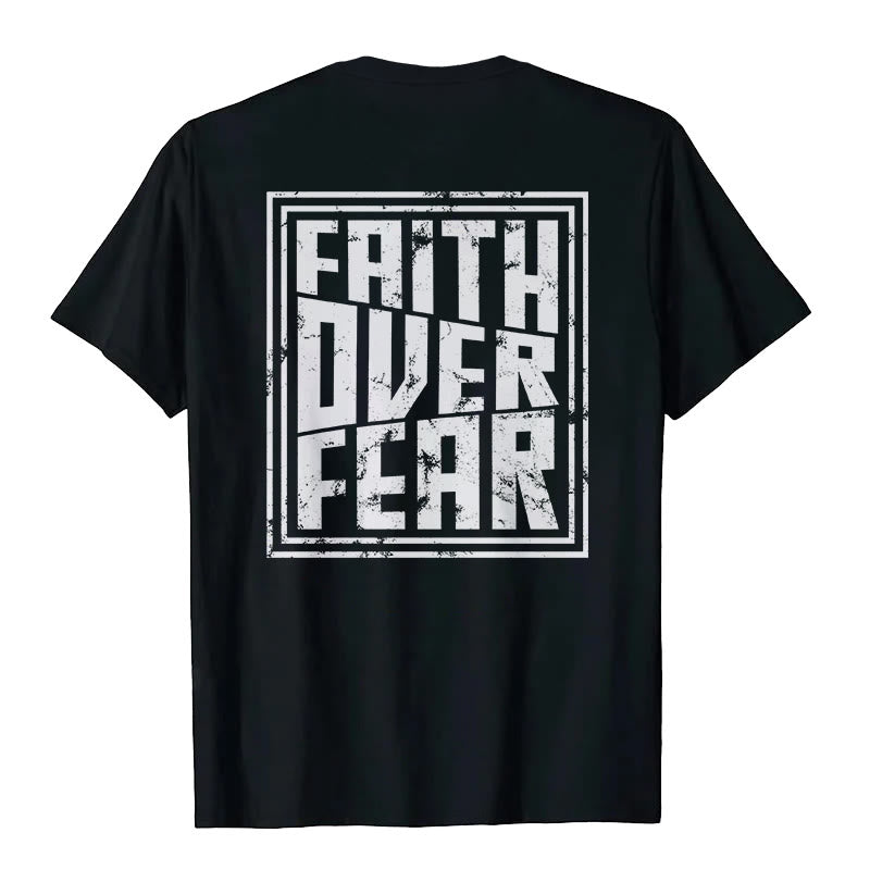 Christianartworkshop Faith Over Fear T-Shirt - Black - 2XL - image 0