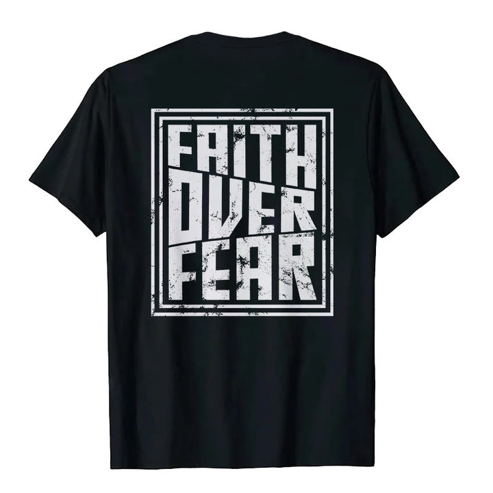Christianartworkshop Faith Over Fear T-Shirt - Black - 2XL - image 0