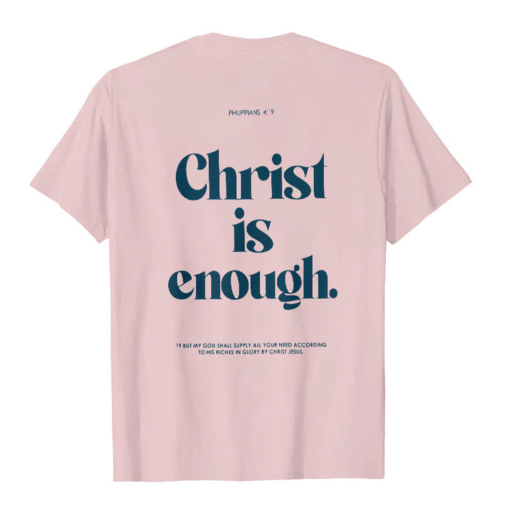 Christianartworkshop Christ Is Enough T-Shirt - Pink - 2XL - image 8
