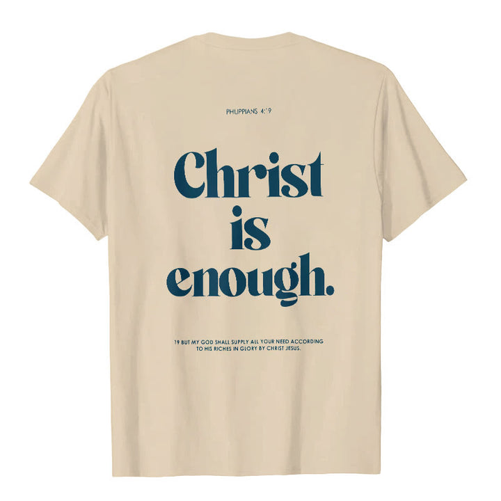 Christianartworkshop Christ Is Enough T-Shirt - Beige - 2XL - image 4