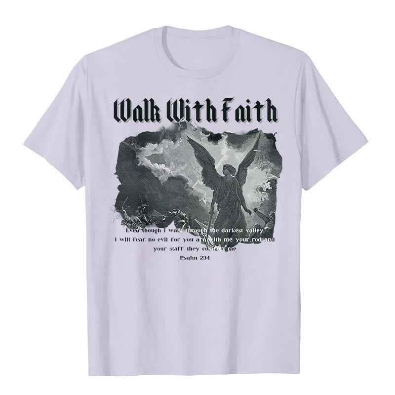 Christianartworkshop Walk With Faith T-Shirt - Purple - 2XL - image 7