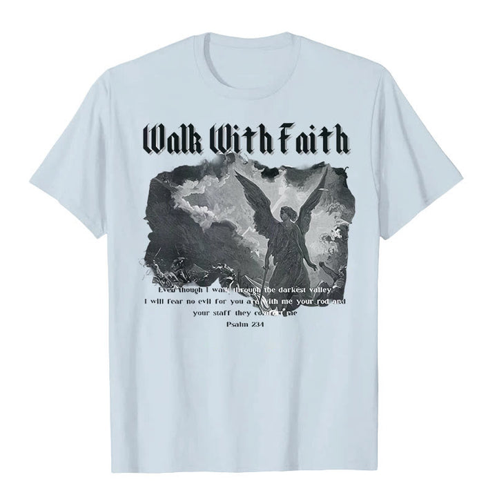 Christianartworkshop Walk With Faith T-Shirt - Blue - 2XL - image 3
