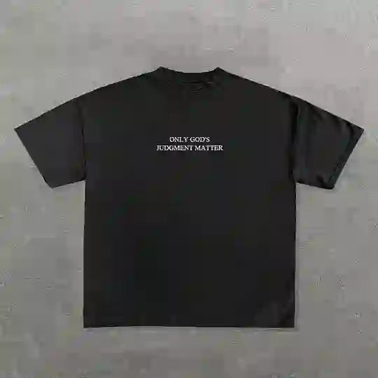 Christianartworkshop Only God's Judgment Matter Print Short Sleeve T-Shirt - image 2