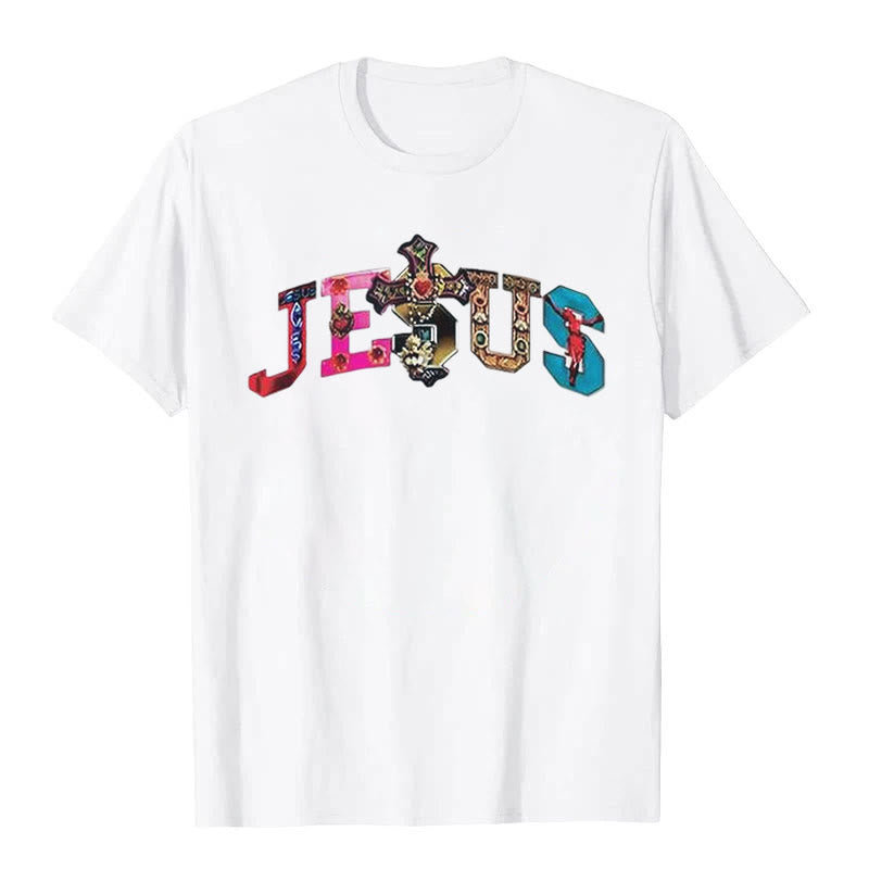 Christianartworkshop Retro Vintage Graphic Jesus T-Shirt - White - 2XL - image 0