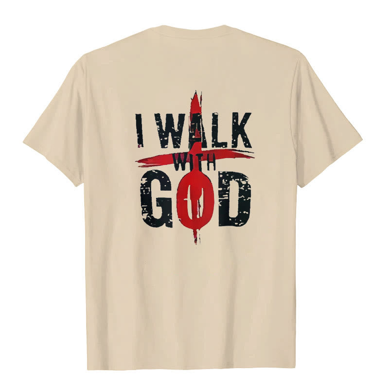 Christianartworkshop I'll Walk With God T-Shirt - image 7