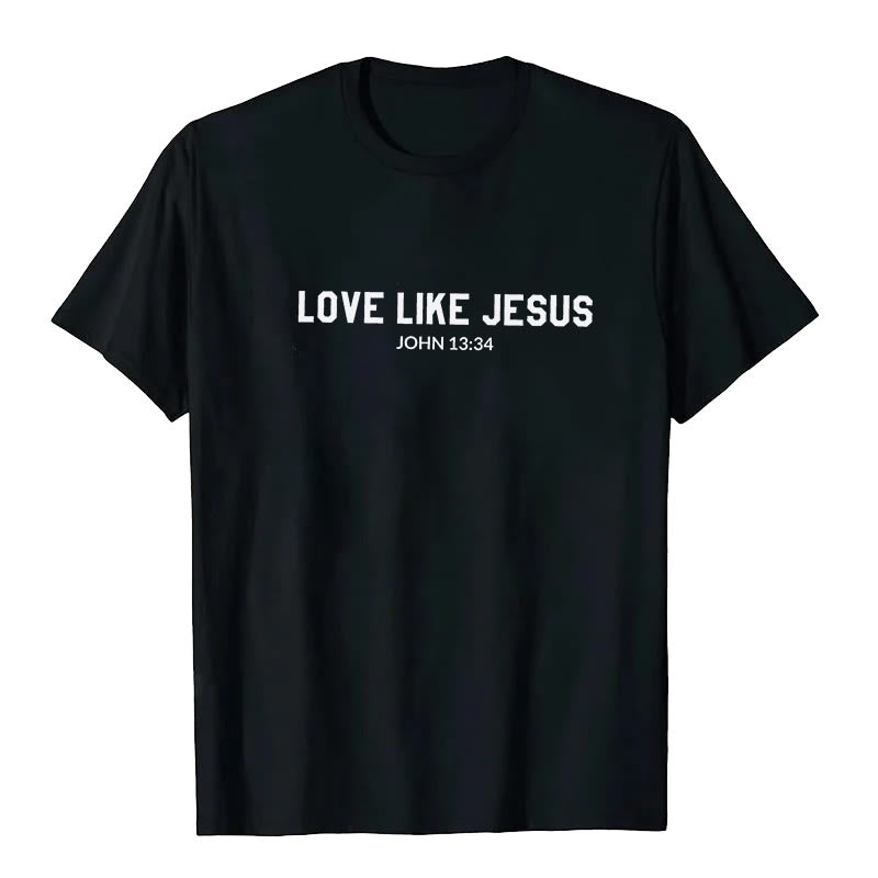 Christianartworkshop Love Like Jesus T-Shirt - Black - 2XL - image 1