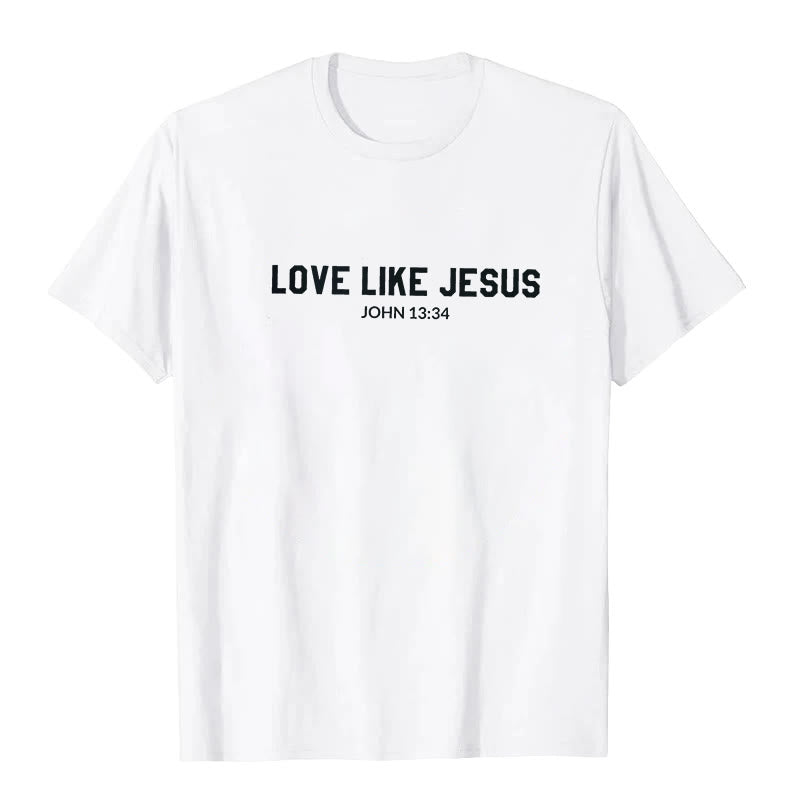 Christianartworkshop Love Like Jesus T-Shirt - White - 2XL - image 0