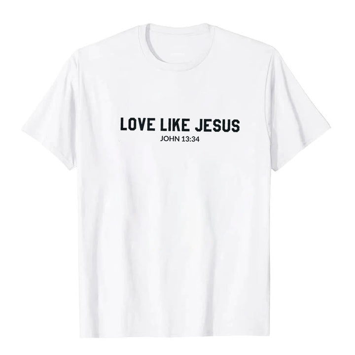 Christianartworkshop Love Like Jesus T-Shirt - White - 2XL - image 0