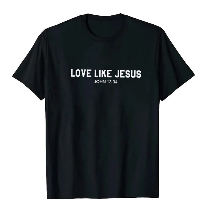 Christianartworkshop Love Like Jesus T-Shirt - Black - 2XL - image 1