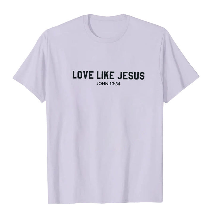 Christianartworkshop Love Like Jesus T-Shirt - Purple - 2XL - image 7