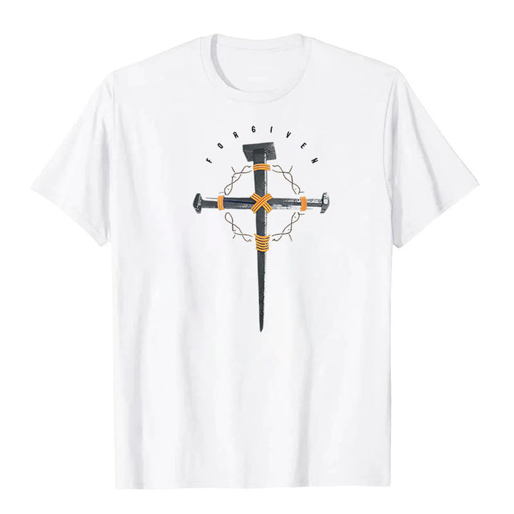 Christianartworkshop Forgiven Cross T-Shirt