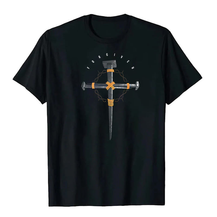 Christianartworkshop Forgiven Cross T-Shirt