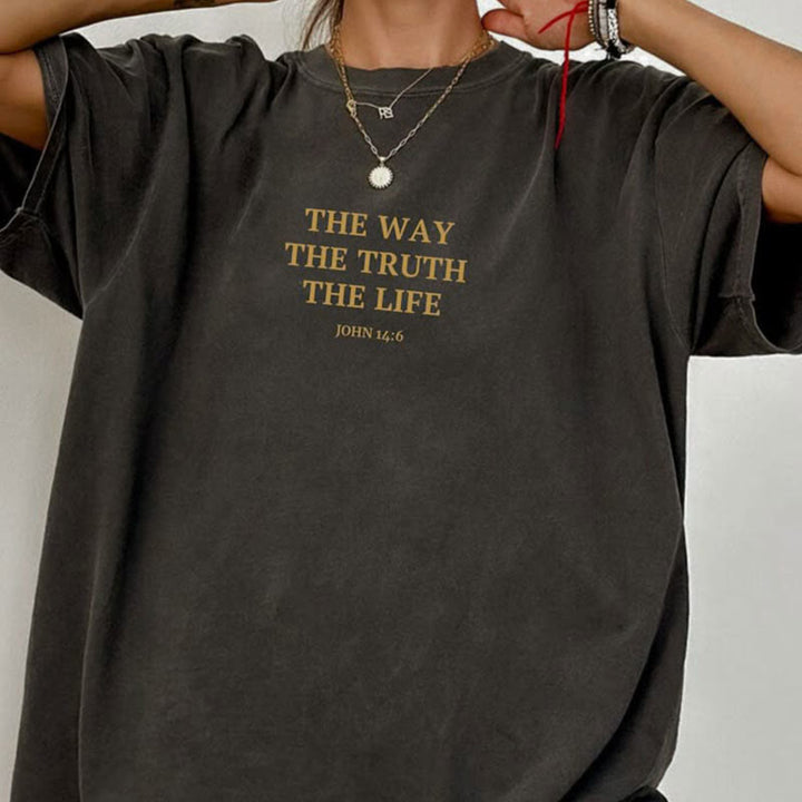 Christianartworkshop Jesus is The Way The Truth The Life - John 14:6 Colorful T-Shirt