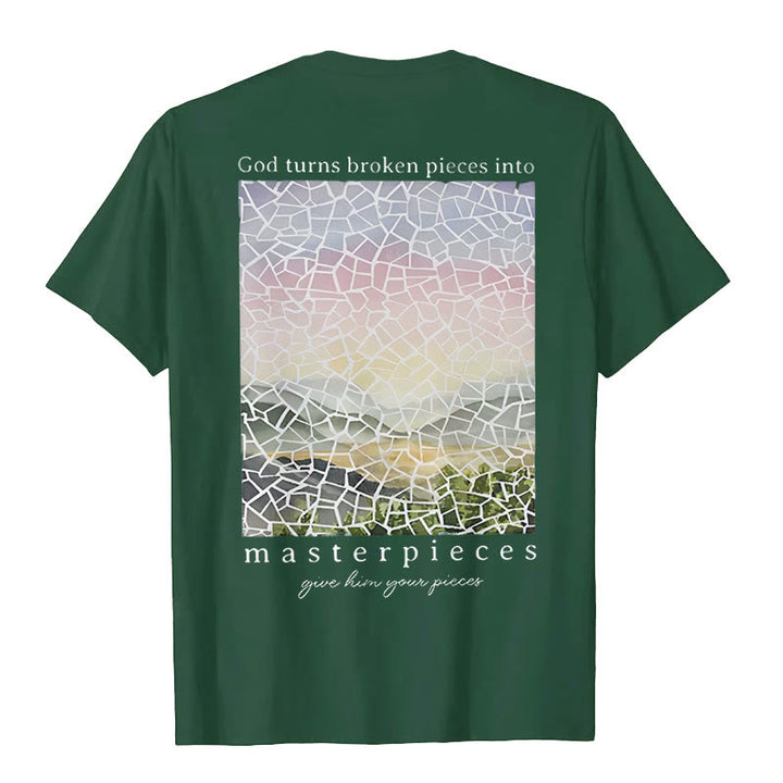Christianartworkshop God Turns Broken Pieces into Masterpieces T-Shirt - image 19