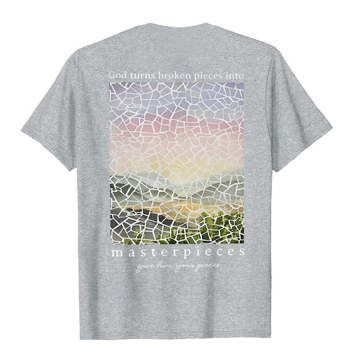 Christianartworkshop God Turns Broken Pieces into Masterpieces T-Shirt - image 26