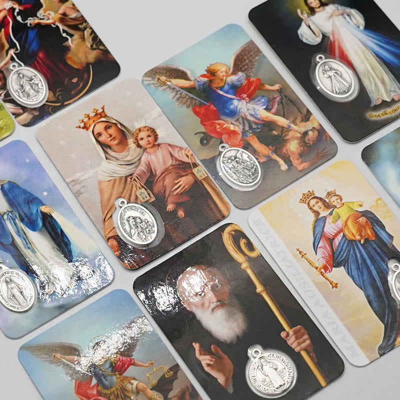 Christianartworkshop Our Lady & Jesus & Angels Paper Card: A Symbol of Holy Spirit and Power - image 3