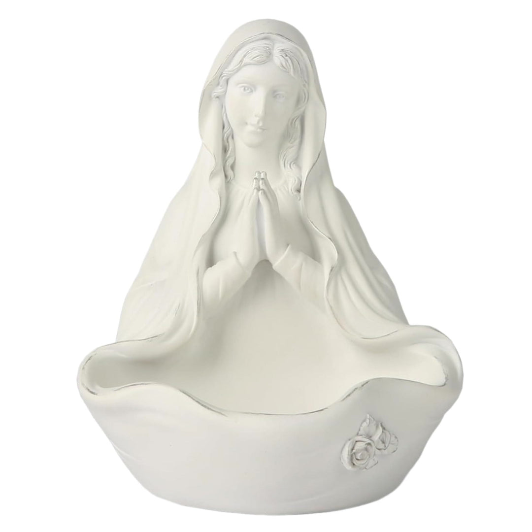 Christianartworkshop Our Lady white Rosary Holder Container: Embracing Tranquility with Divine Grace - image 2