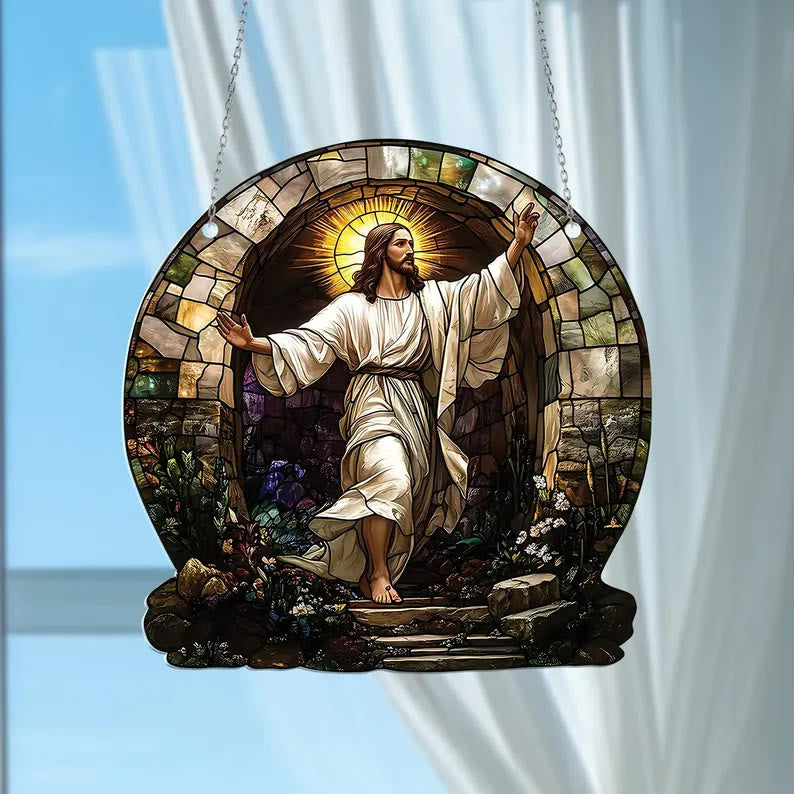 Christianartworkshop Jesus Garden Hanging Ornament: A Symbol of Hope and Redemption