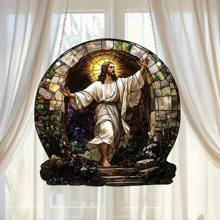 Christianartworkshop Jesus Garden Hanging Ornament: A Symbol of Hope and Redemption