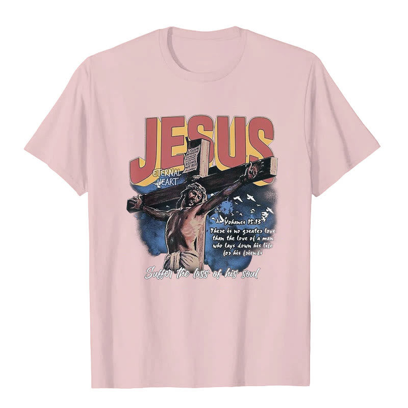 Christianartworkshop Jesus Short Sleeve T-shirt - Pink - 2XL - image 4