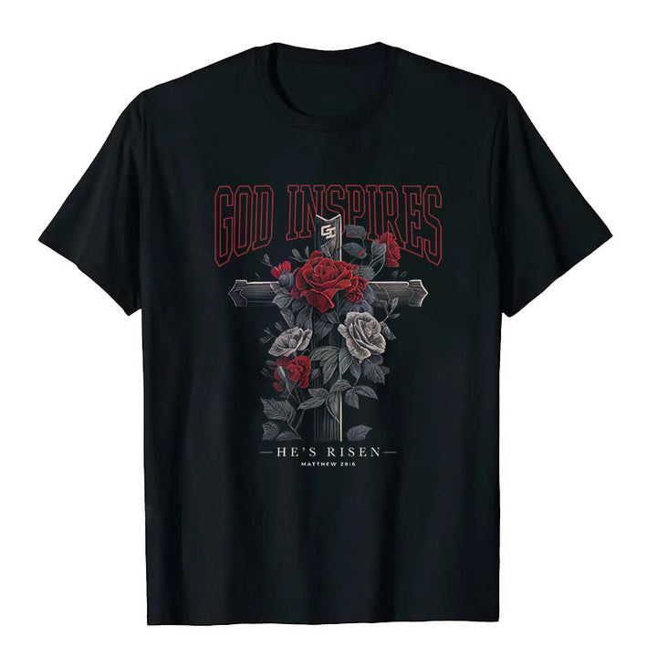 Christianartworkshop "GOD INSPIRES" T-shirt - Black - 2XL - image 1